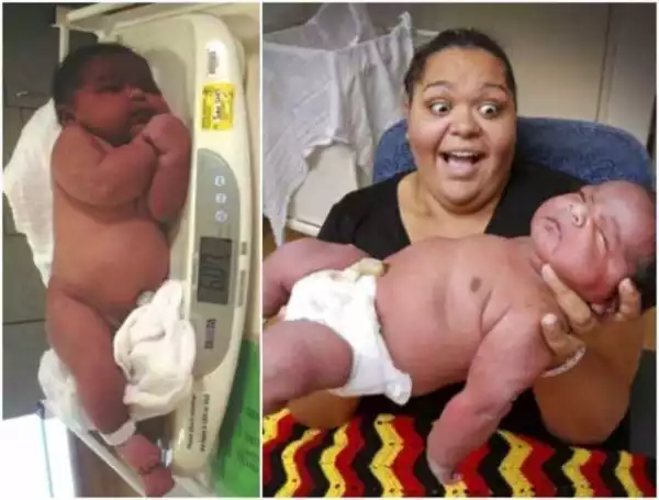 Woman Gives Birth To 13-Pound Baby In A Natural Birth Process (Photos)